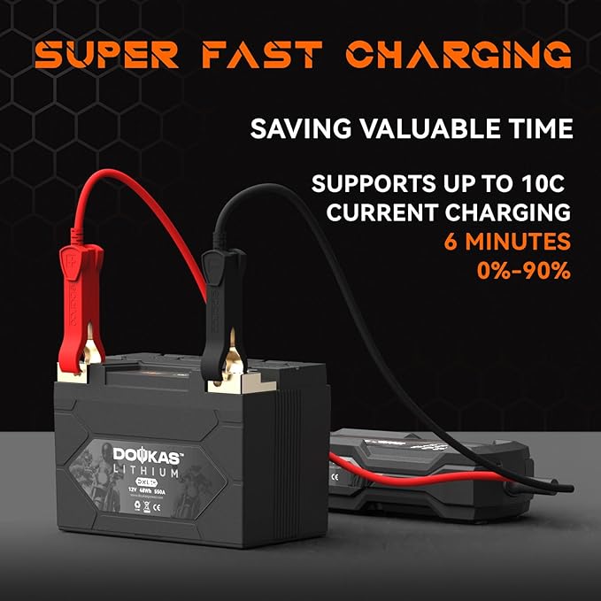 DKL14 550A LiFePO4 Motorcycle Lithium Battery, 12V 4Ah Powersports Battery, Compatible Jet Ski, Quad, Lawn Mower, Scooter, Generator Battery, Snowmobile