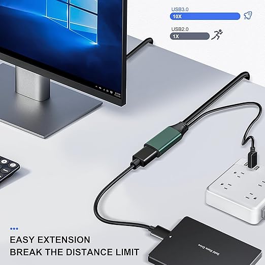 Kumiho 6Ft USB 3.0 Extension Cable Active Type A Male to A Female for PlayStation, Xbox, Keyboard, Mouse, USB Flash Drive, Printer, Camera and More