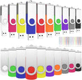 ABLAZE Flash Drives 8GB 20 Pack, USB 2.0 Thumb Drive Bulk with Lanyards Swivel Memory Stick U Disk 8GB Pendrive USB Pack (Mixcolors)