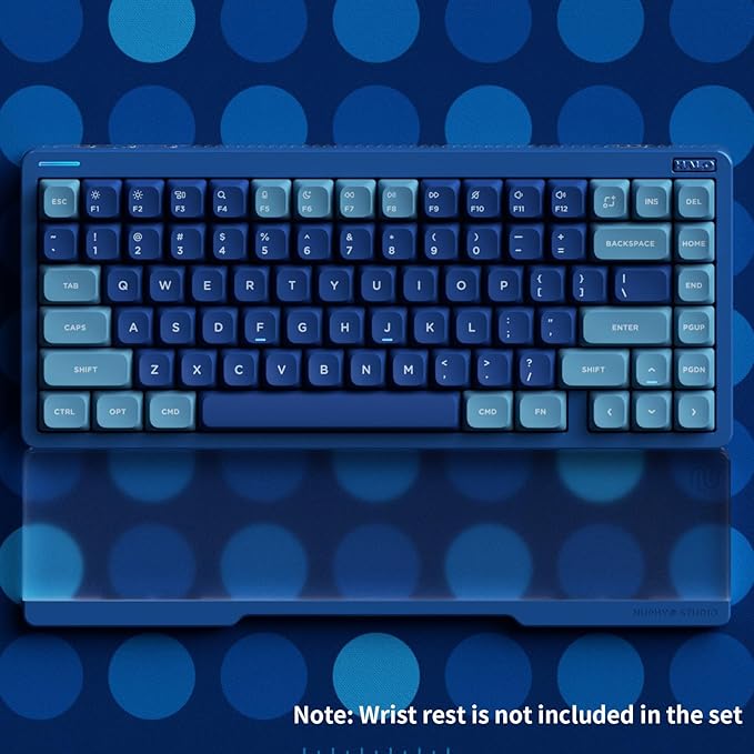 nuphy Halo75 V2 Mechancial Gaming Kyeboard,75% Wireless Hot Swappable Bluetooth Keyboard,83 Kyes RGB Backlit Keyboard,Support Bluetooth/2.4GHz/USB-C (Blue, Mint (37gf))