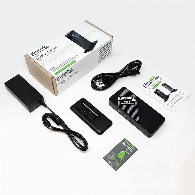 Plugable USB-C Dock with 4K HDMI and 60W Charging, Compatible with Thunderbolt 3/4, USB4, and USB C iPhone, iPad, Windows, and Chromebook 1Gbps Ethernet, 3X USB 3.0, 2X USB 2.0, Driverless