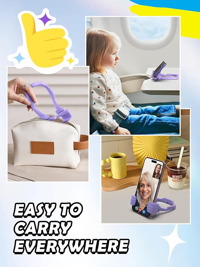 Back to School Supplies Gifts for Teen Girls Boys Cell Phone Holder: Funny Gifts for Kids Her Him Women Adults Tween Teenage 2025 Thumbs Up Phone Stand Birthday Stocking Stuffers Trendy Stuff Ideas