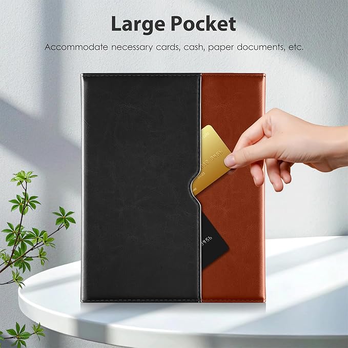 DTTO for iPad 11th (A16)/ 10th Generation Case with Keyboard (2025/2022), 7 Colors Backlit Wireless Detachable Keyboard Leather Folio Cover with Pencil Holder & Pocket, Black Brown