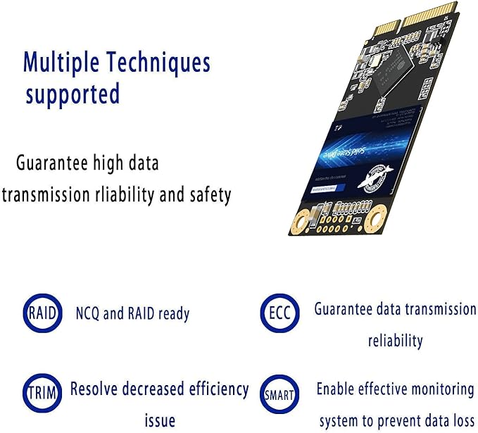 SSD mSATA 512GB Dogfish Internal Solid State Drive High Performance Hard Drive for Desktop Laptop SATA III 6Gb/s Includes SSD 16GB 32GB 60GB 64GB 120GB 128GB 240GB 250GB 480GB 500GB (512GB MSATA)