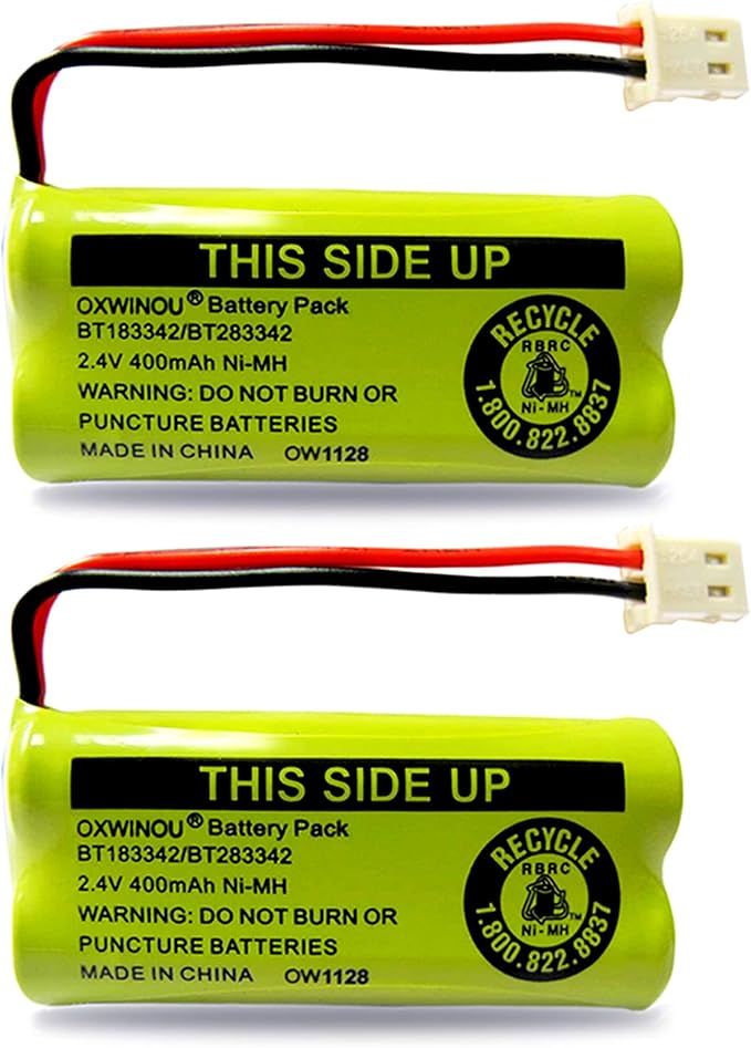 Replacement Battery BT183342/BT283342 BT166342/BT266342 BT162342 / BT262342 BT166342 Compatible with CS6114 CS6419 CS6719 AT&T EL52300 CL80112 CS6719-2 2.4V 400mAh (2 Pack)