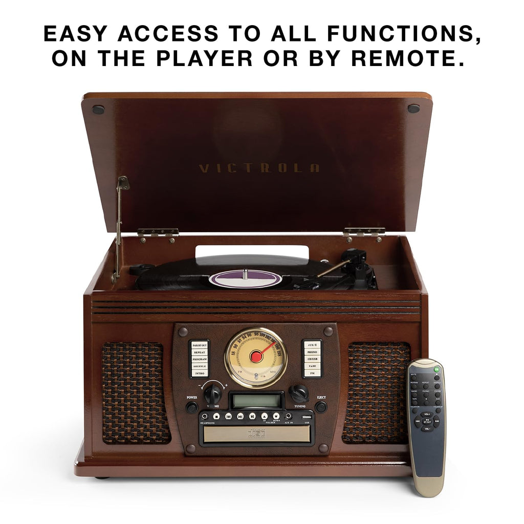 Victrola Navigator - 8-in-1 Bluetooth Record Player - Black