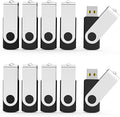 Aiibe 32GB USB 3.0 Flash Drive 10 Pack 32GB USB Flash Drives Bulk Thumb Drive USB Drive USB Stick Jump Drive 32GB 3.0, Black