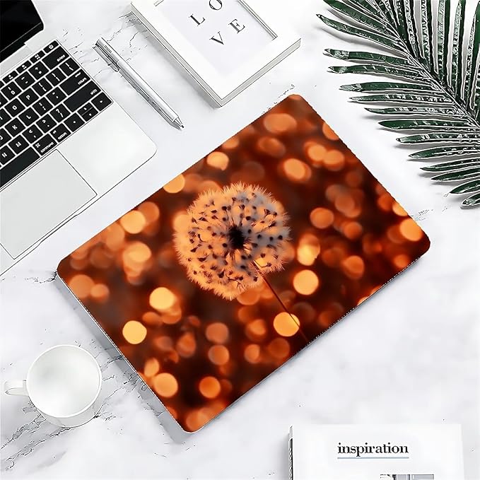 Compatible with MacBook Air 13.3 13.6 Inch Case 2022 2021 2020 2019 Plastic Hard Shell Case Cover,13.3 Pro(A1706/A1708/A1989/A2159/A2289/A2338), Dandelion