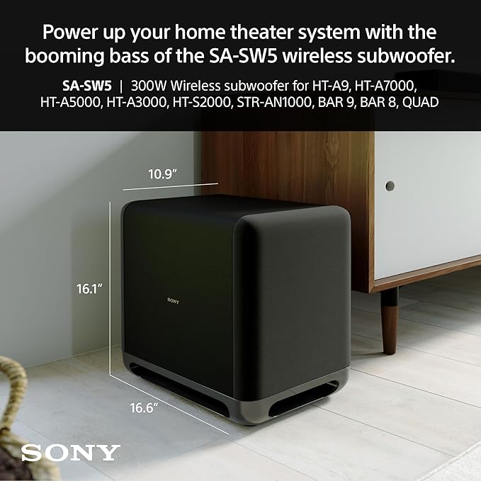 Sony BRAVIA Theater Bar 8 Sound Bar and SA-SW5 Wireless Subwoofer