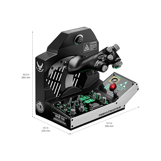 Thrustmaster Viper TQS Mission Pack: Metal Throttle Quadrant System, Throttle and Control Panel Included, 64 Action Buttons, 6 Axes, Licensed by the U.S. Air Force (Compatible with PC)