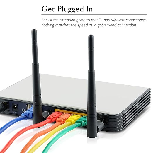 GearIT 50-Pack, Cat5e Ethernet Patch Cable 3 Feet - Snagless RJ45 Computer LAN Network Cord, Black - Compatible with 48 Port Switch POE Rackmount 48port Gigabit