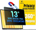 F FORITO Magnetic Privacy Screen Protector Compatible with MacBook Pro 13 inch (2016, 2017, 2018, 2019, 2020, 2021, 2022, M1, M2), Removable 360° Anti Peeping Anti Blue Light Laptop Privacy Shield