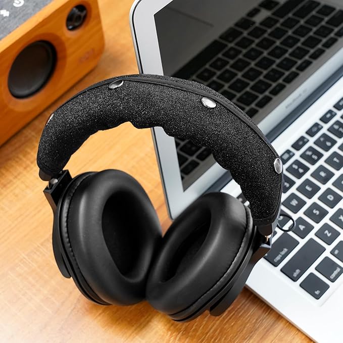 GEVO Protective Headband Cover for Audio Technica ATH M50, M50X, M50XBT, M40X M Series, Corsair Virtuoso & More, Machine Washable, No More Flaking Leather, Easy Installation, No Tool Needed | Black