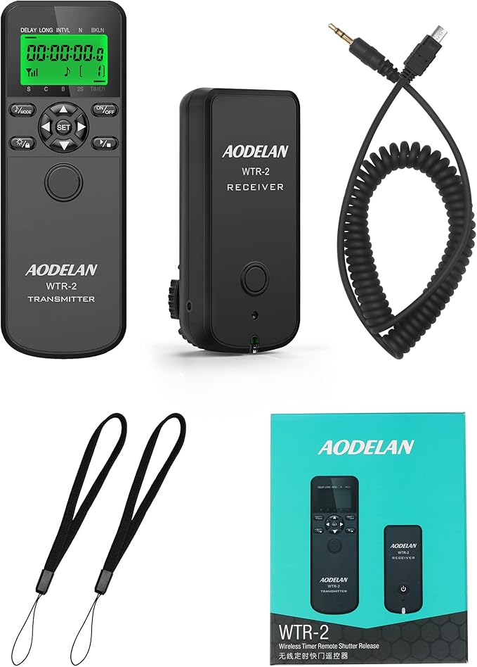 AODELAN Wireless Camera Timer Shutter Remote, Timelapse Intervalometer Shutter Remote Release Control for Sony A9 a7 a7III 7RIV ZV-1 a6000 a6400 a6600 RX10 IV; Replaces Sony RM-SPR1