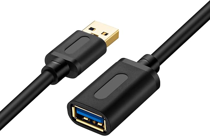 Tan QY USB 3.0 Extension Cable 12Ft, USB 3.0 High Speed Extender Cord Type A Male to A Female for PlayStation, Xbox, USB Flash Drive, Hard Drive, Card Reader,Scanner,Printer,Keyboard 12Ft/4M