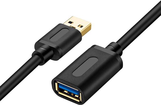 Tan QY USB 3.0 Extension Cable 5Ft, USB 3.0 High Speed Extender Cord Type A Male to A Female for PlayStation, Xbox, USB Flash Drive, Hard Drive, Card Reader,Scanner,Printer,Keyboard (5Ft)
