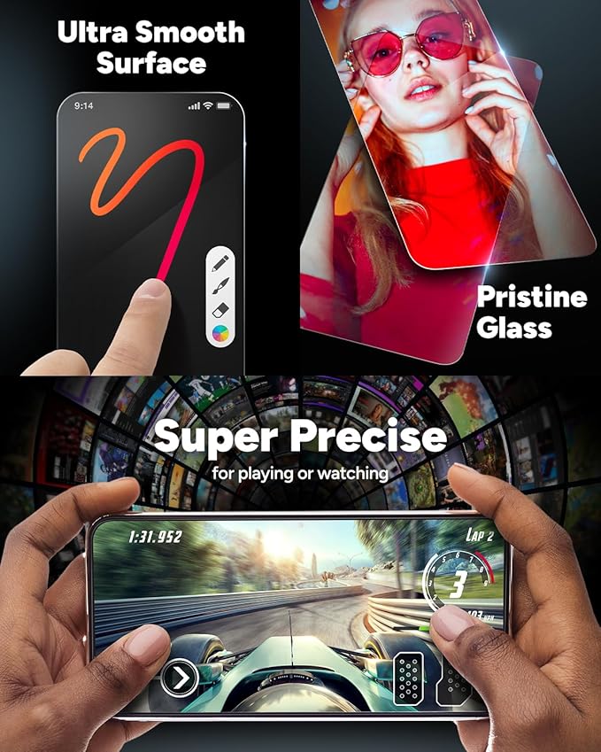ZAGG InvisibleShield Glass Elite Anti-Glare iPhone 15 Plus Screen Protector - 5X Stronger with Reinforced Edges, Scratch & Smudge-Resistant Surface, Matte Finish, Easy to Install