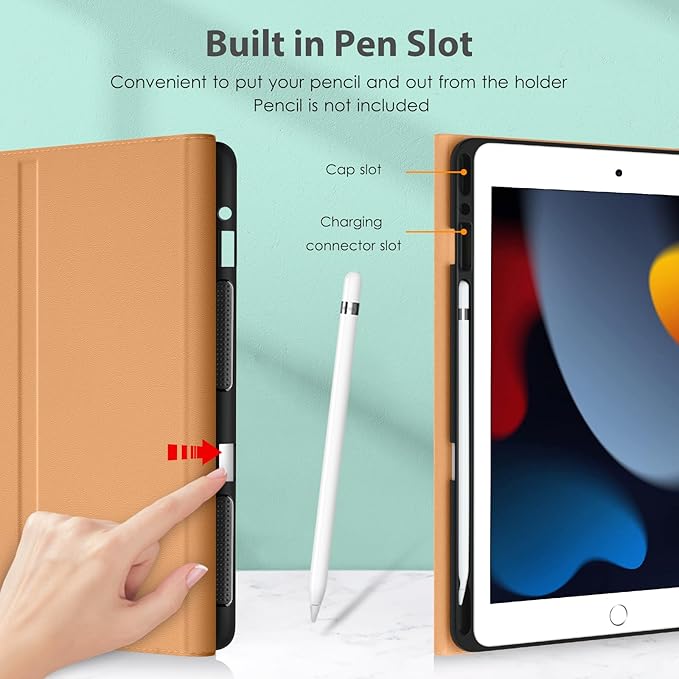 DTTO for iPad 9th/8th/7th Generation 10.2" Case 2021/2020/2019 with Keyboard, 7 Colors Backlit Wireless Detachable Keyboard Premium Leather Folio Cover with Pencil Holder & Pocket, Midnight Green