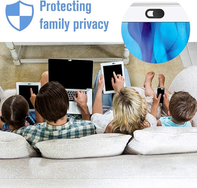 Ultra-Thin Laptop Webcam Cover [6 Pack], Compatible with MacBook, Laptop, PC, iMac, iPad, iPhone 6/7/8 Plus, Protect Privacy and Security