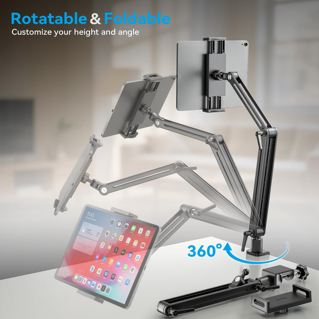 Jakeko 15.6 Portable Monitor Stand Tablet Arm Mount Holder Built-in Wrench