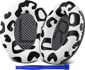 SoloWIT Replacement Earpads Cushions for Bose QuietComfort 35 (QC35) & Quiet Comfort 35 II (QC35 ii) Headphones, Ear Pads with Softer Leather, Noise Isolation Foam, Added Thickness (Snow Leopard)
