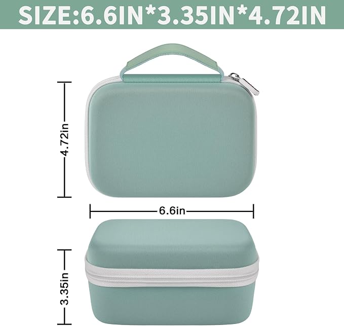 Case Compatible with Phomemo M110 Label Maker - Portable Mini Bluetooth Thermal Label Maker Carrying Storage Bag for Printer Labels, USB Cable and Accessories Black (Box Only)-Green