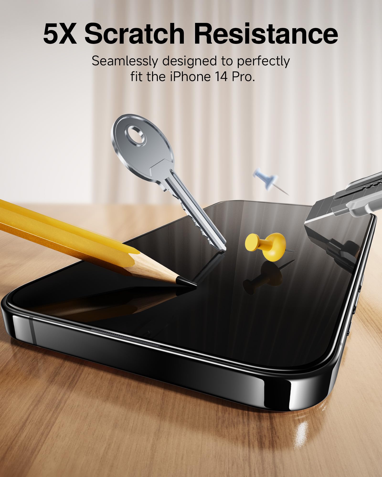 SMARTDEVIL 2 Pack for iPhone 14 Pro Max Privacy Screen Protector