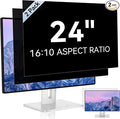 [2 Pack] 24 Inch Computer Privacy Screen for 16:10 Aspect Ratio Widescreen Monitor, Eye Protection Anti Glare Blue Light Computer Monitor Privacy Filter, Removable Anti-Scratch 24in Protector Film