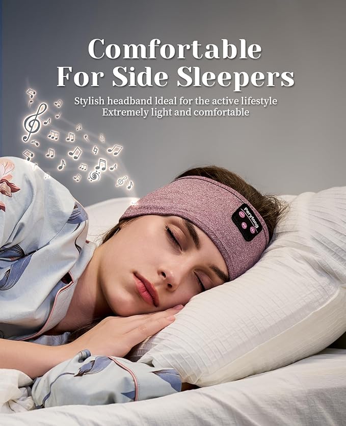Perytong Sleep Headphones, Bluetooth Sports Headband Headphones with Ultra-Thin HD Stereo Speakers Perfect for Sleeping,Workout,Jogging,Yoga,Insomnia, Air Travel, Meditation for Unisex