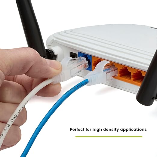 TRUECABLE Cat6 Component Rated Patch Cable, Unshielded (U/UTP), 25ft, Blue, 28AWG Solid Copper, Snagless 10G High-Speed Ethernet Cable, PoE++ 4PPoE 100W, UL Listed, RoHS-3, 1 Pack