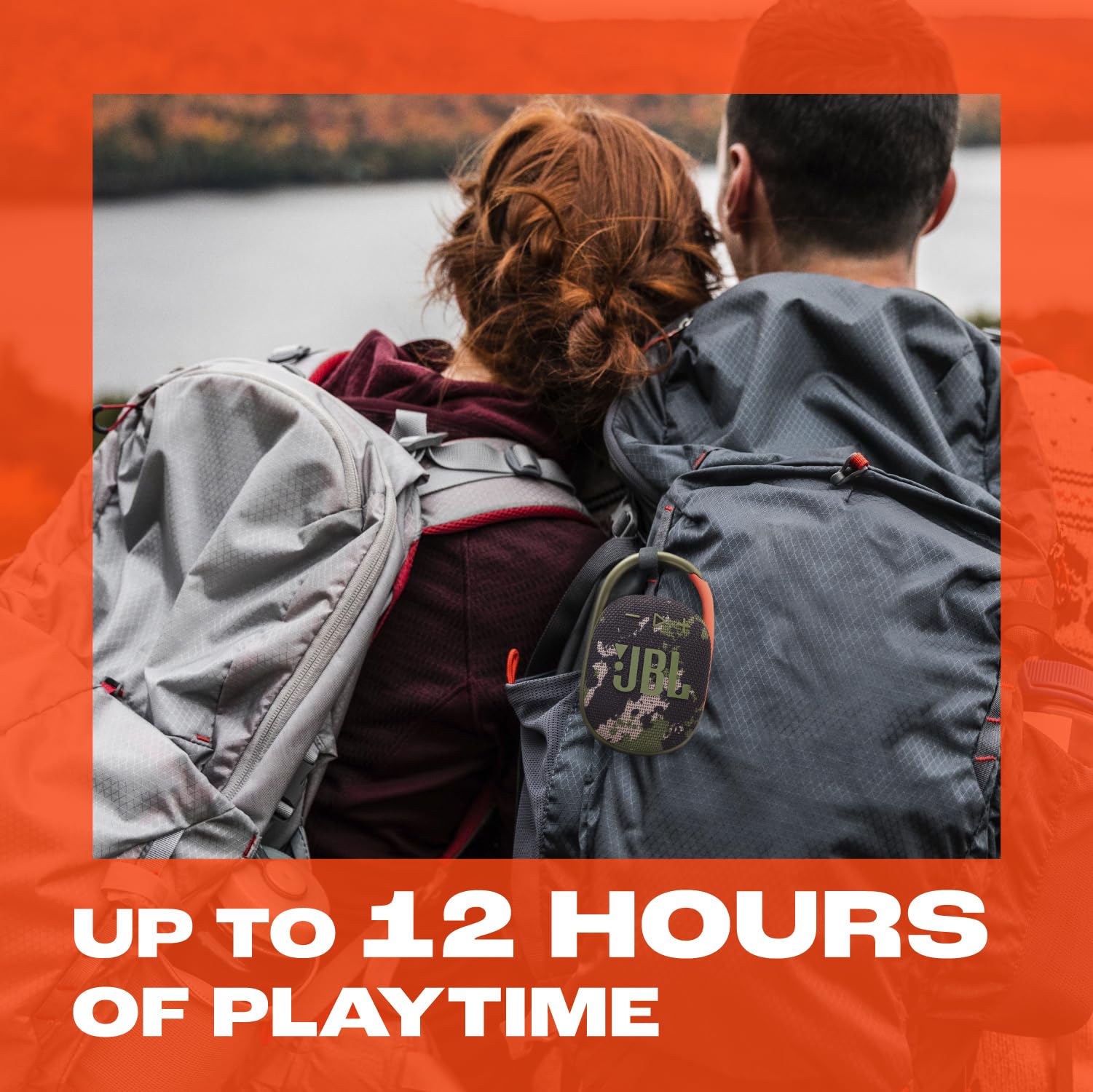 JBL Clip 5 - Ultra-Portable, Waterproof & Dustproof Bluetooth Speaker, Big JBL Pro Sound with Punchy bass, Integrated Carabiner, Up to 12 Hours of Play, Made in Part with Recycled Materials (Red)