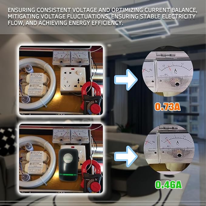 Elon-musk's Electricity Saving Box Stop Watt Stopwatt Energy Saving Device Save Energy Saving Device Energy Saving Power Strip for Home Office US Plug 90v-250v 30kw Rated Green (1PCS, Black)