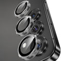 YWXTW Camera Lens Protector for Samsung Galaxy S25+ Plus Accessories [1:1 Fit & Ultra Clarity] 9H Tempered Glass Metal Individual Ring Camera Cover Screen Protector, Case Friendly (Clear)