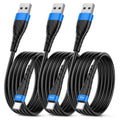 OIITH USB C Cable, USB A to USB C 3A Fast Charging (6FT 3Pack) Phone USB Type-C Charge Cable Android Charge Cord USB C Charger Cable for iPhone 15 Plus/Pro/Pro Max/Samsung/Pad/Laptop/LG/-Blue