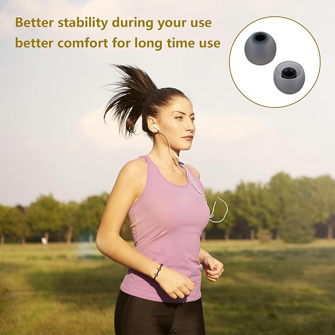 Silicone Earbud Covers - Fit for in-Ear Headphones (Inner Hole 3.8mm -5.1mm) Ear Tips - 9 Pairs S/M/L