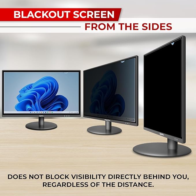 22 Inch 16:10 Computer Privacy Screen Filter for Monitor - Privacy Shield and Anti-Glare Protector