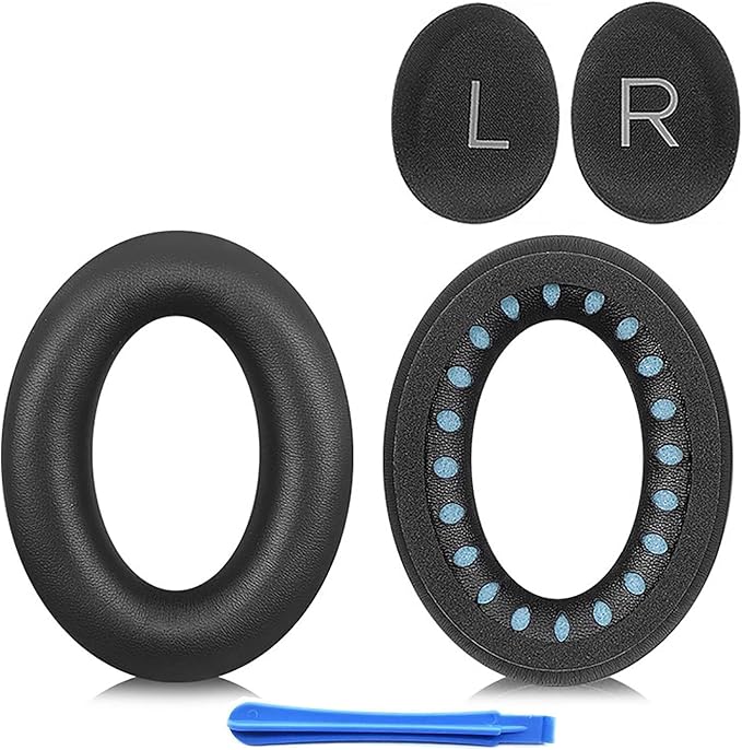 QC45 Earpads Replacement for Bose QuietComfort 45 (QC45)/QuietComfort SE (QC SE)/Quiet Comfort Wireless Over-Ear Headphones, Ear Pads Cushions with Durable Protein Leather Noise Cancelling Foam