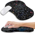 Ergonomic Mouse Pad Wrist Support with Memory Foam Massage Bulge, Carpal Tunnel Pain Relief Mousepad Wrist Rest for Mouse(12x8 inch, Galaxy)
