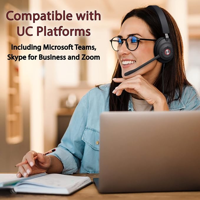 Cyber Acoustics CA Essential USB Headset (HS-2000) – Professional Headset for Calls & Music, All-Day Comfort, Integrated Ear Cup Controls, Optimized for UC Platforms