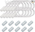 10PCS Recessed Wired Security Window Door Contact Sensor, Normally Closed NC, Door Alarm Magnetic Reed Switch with 2 Wire, ABS White, RC-34A