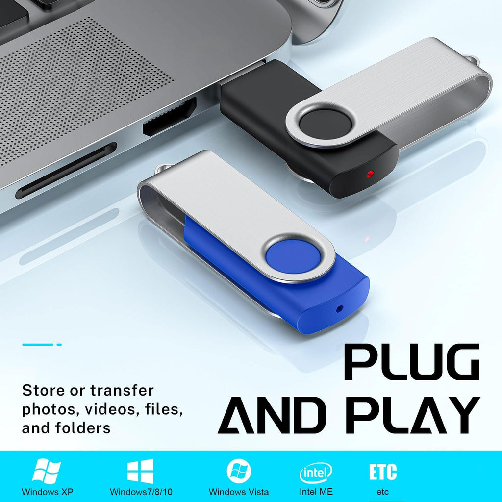 FEBNISCTE Memory Stick 1GB USB Flash Drive Bulk 10 Pack - Bulk 1 GB USB 2.0