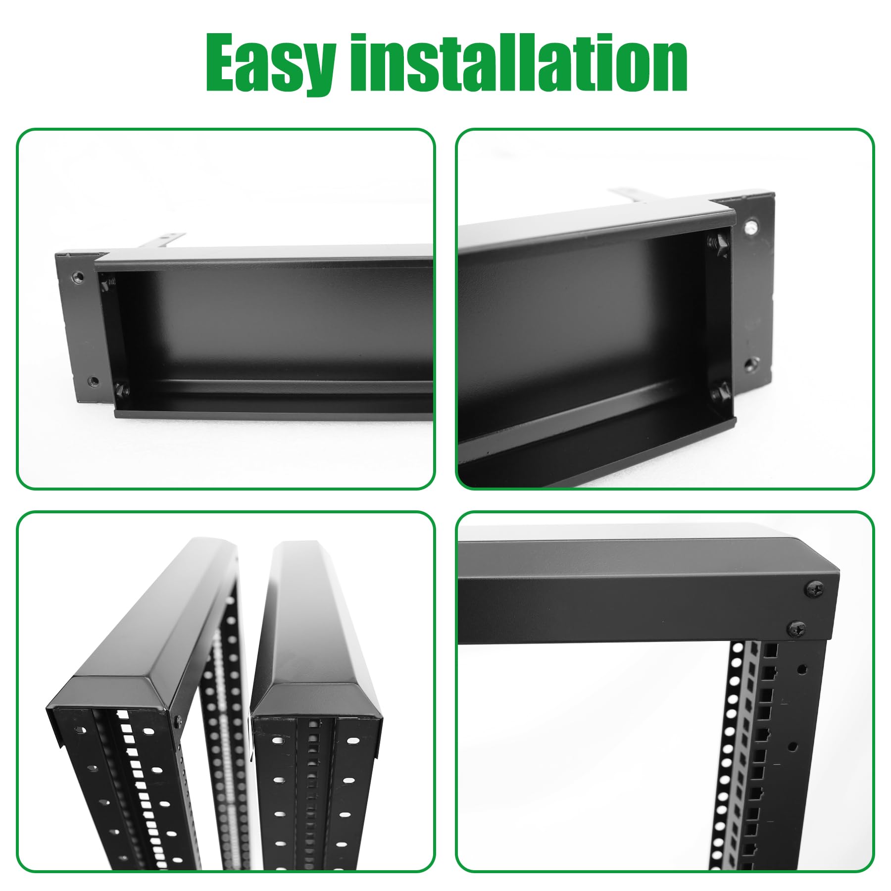 GlobalRack 27U Open Frame Rack on Wheels,Depth 15.75" Mobile IT Cabinet