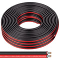 12AWG Tinned Copper Electrical Wire - 50FT, 2 Conductor Parallel, Black, PVC Insulated, Solar Panel, LED, Automotive, RV, Inverter Compatible