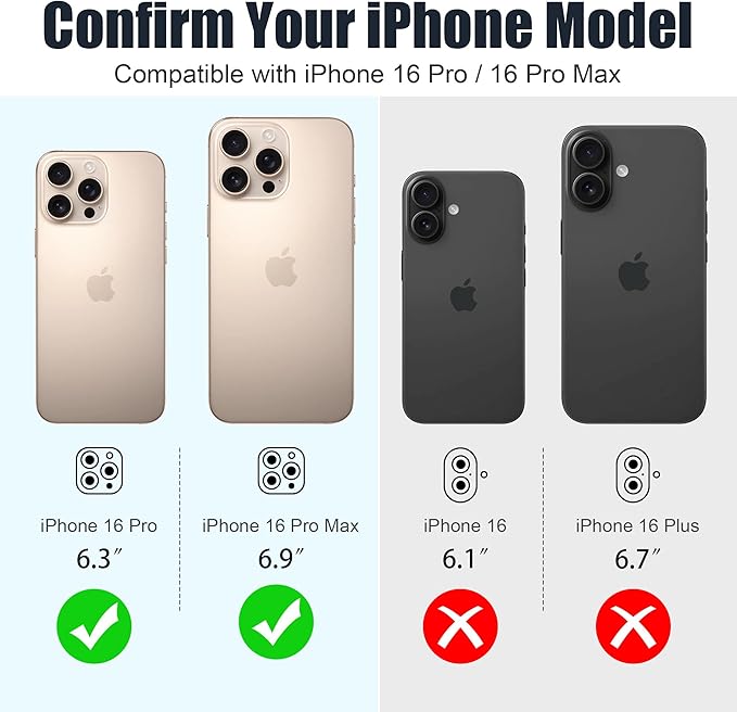 AGVEE 3+3 6 Pack for iPhone 16 Pro 6.3" / 16 Pro Max 6.9" Camera Lens Cover Protector, Bling Diamond & Bling Glitter Metal Ring 9H Tempered HD Glass Camera Cover Protector Film, Bling-Silver