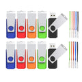 8GB Flash Drive 10 Pack, Wooolken USB 2.0 Thumb Drives Memory Stick