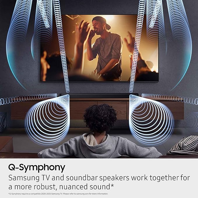 Samsung Q990F 11.1.4ch Q Series Subwoofer + Rear Speaker, Wireless Dolby Atmos, Q-Symphony, Game Mode Pro, Adaptive Sound (HW-Q990F, 2025)