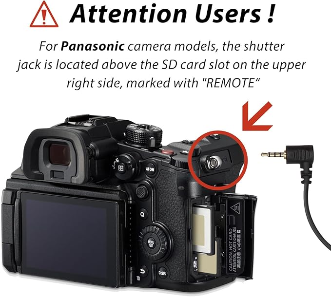 for GH Cameras Shutter Wire Remote Control RC101-L1 T0 GH5S S5 S5M2X S5II GH4 GH6 G9 G85 Remote 1/4 Screw Fixing Small Release Button Handle