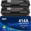 414A 414X Black Toner Cartridge - with Chip Replacement for HP 414A 414X W2020A,for HP Color Laserjet Pro MFP M479fdw M479fdn M479fdw M454dw M454dn Printer Ink, 2 Pack No Fading,No Streak
