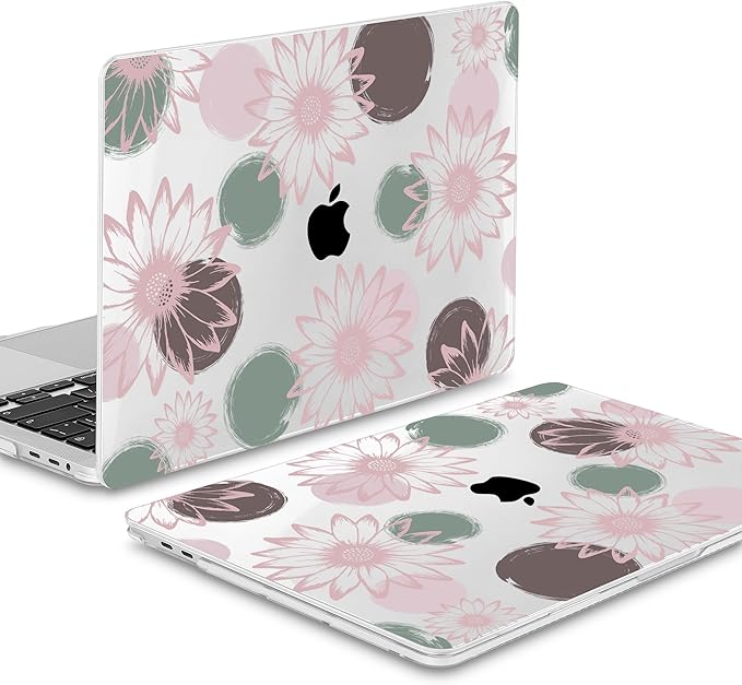 Mektron Case for MacBook Pro 16 Inch A2141 Cover 2019 Release 16" with Liquid Retina Display/Touch ID, Plastic Hard Shell with Keyboard Skin & Screen Protector & Dust Plug, Chamomile