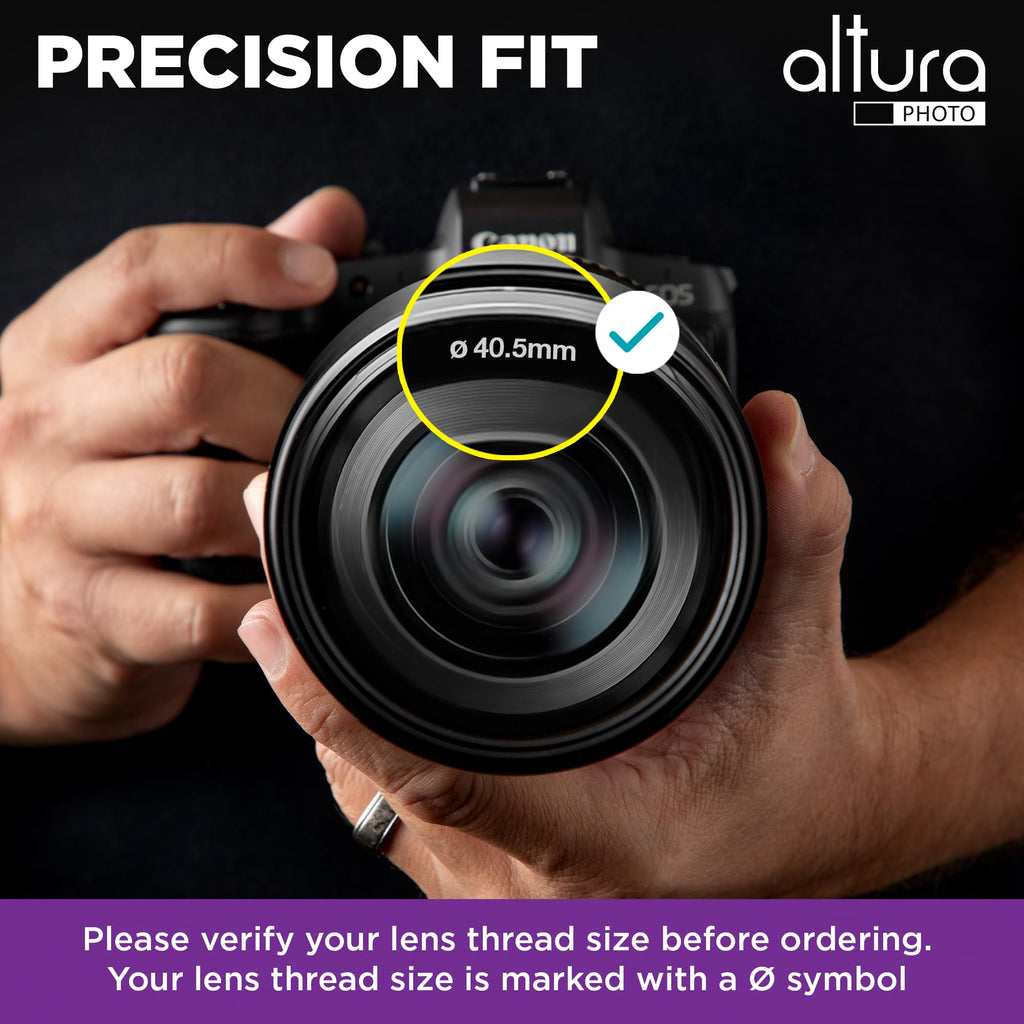 Altura Photo 40.5mm Camera Lens Filter Kit, UV, Polarizing & ND with Case